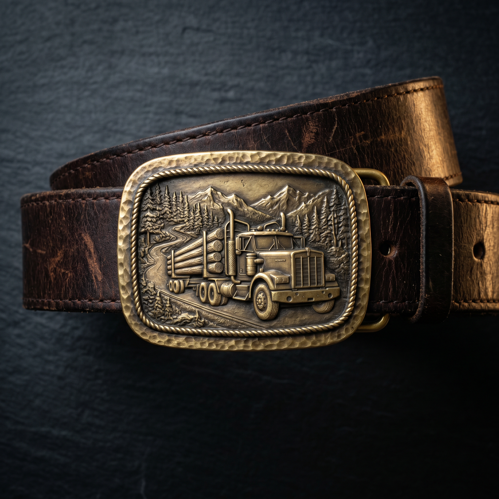 Logger's Pride Brass Belt Buckle Heritage