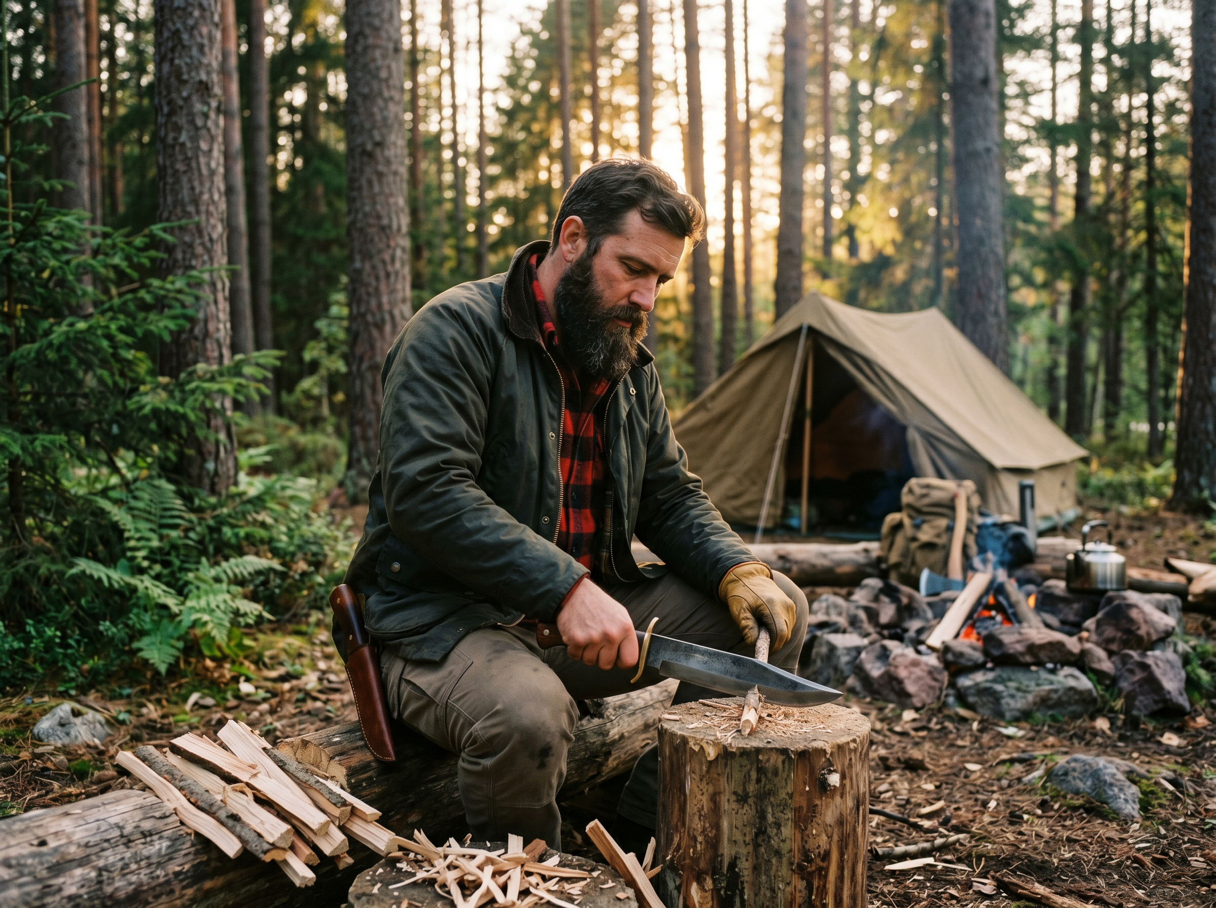 Woodsman Kodiak Bowie Knife Full Tang