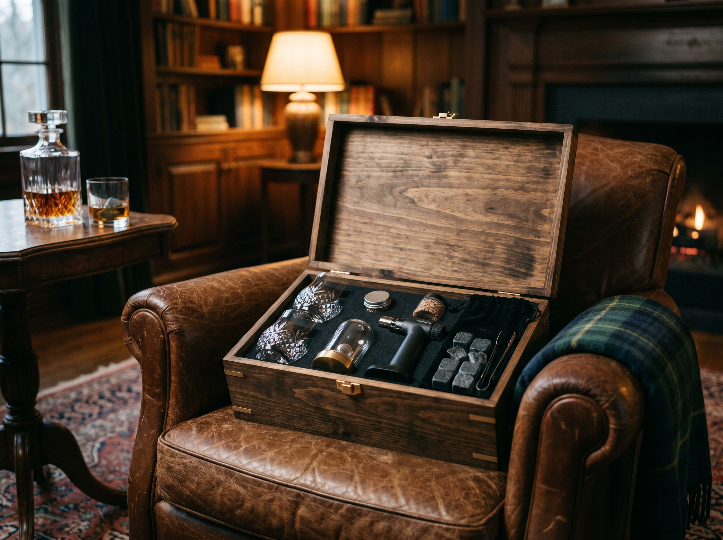 Hickory Smoked Whiskey Gift Crate