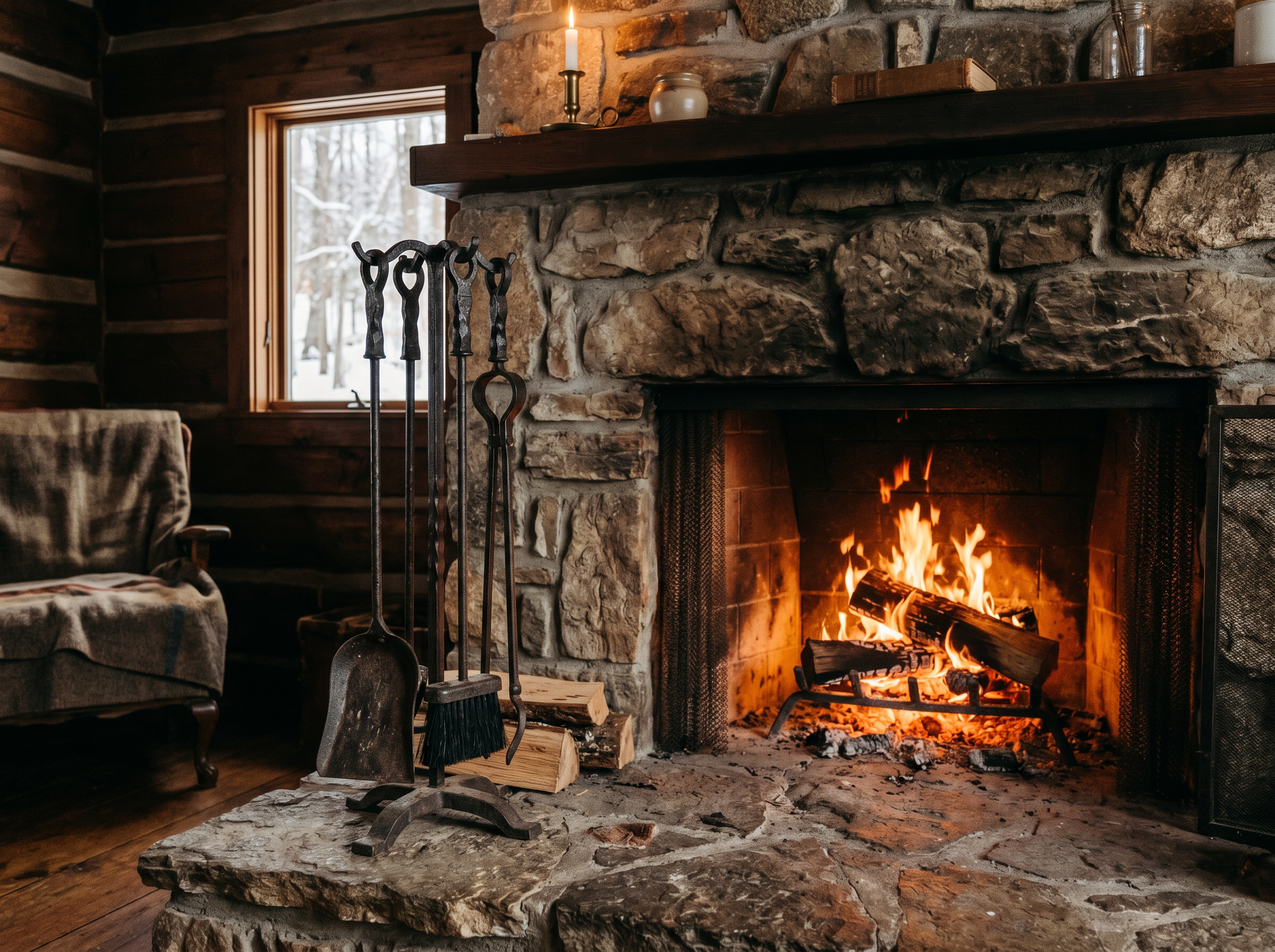 Montague Hearth Stone Fireplace Tools Set