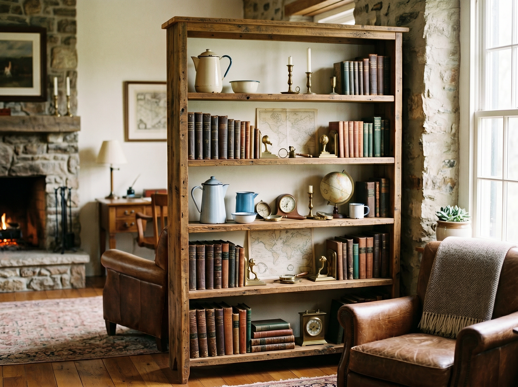 Ponderosa Reclaimed Pine Bookshelf 84"