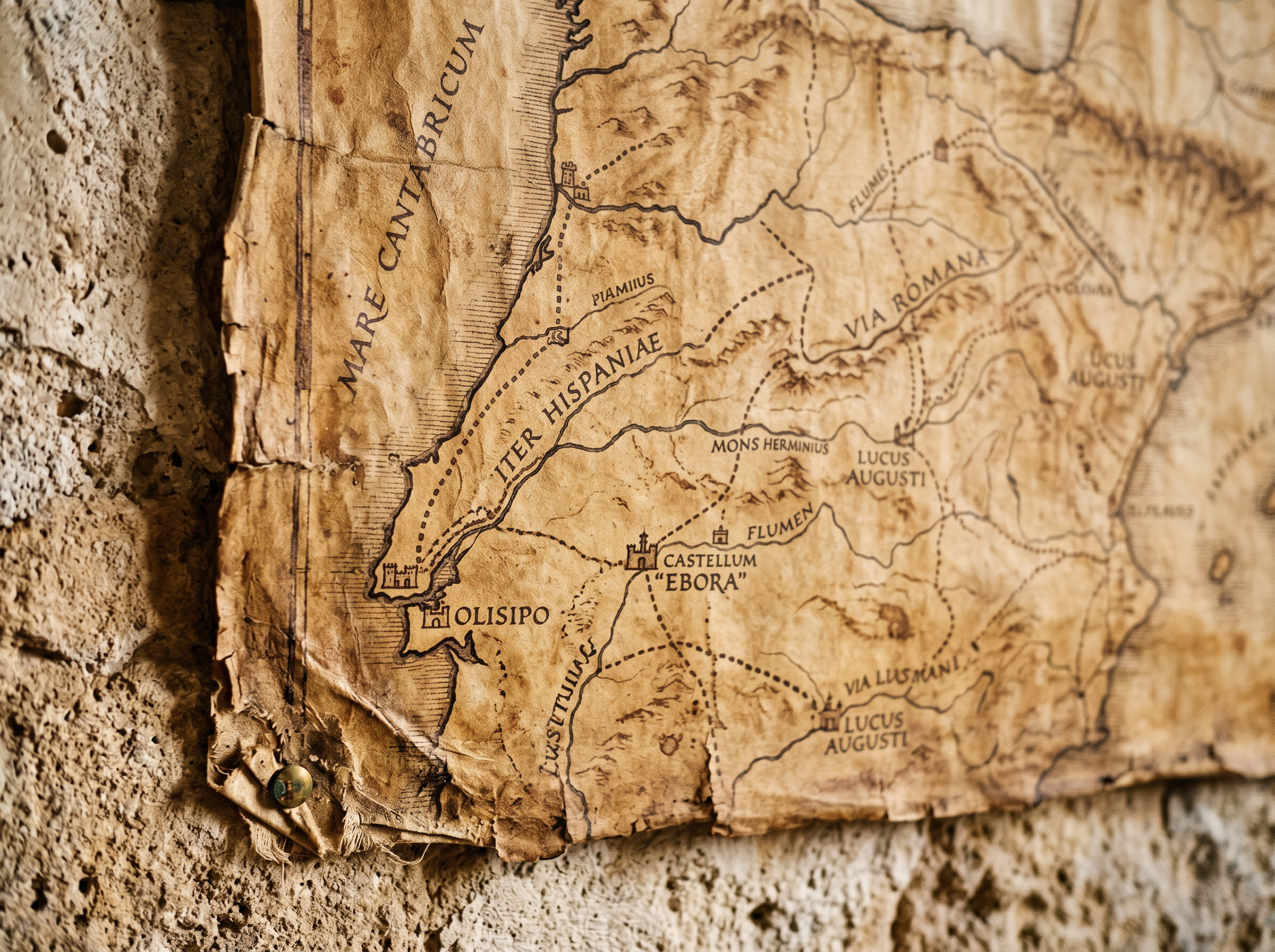 Highway Map Vintage Wall Mural 84"