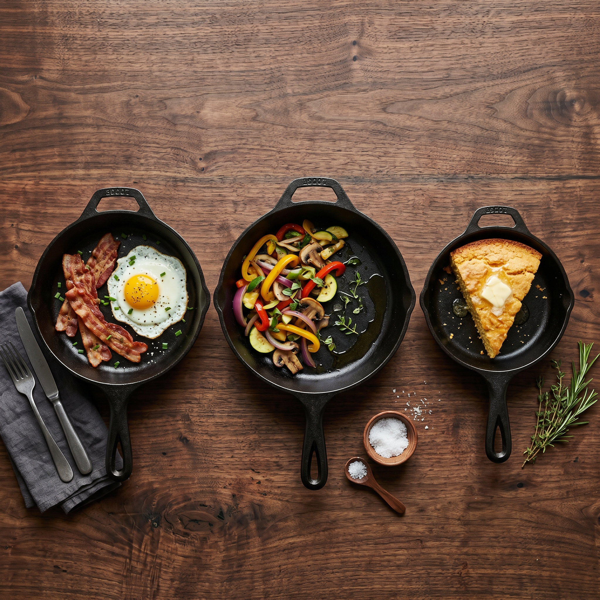 Iron Forge 14" Cast Iron Skillet Set