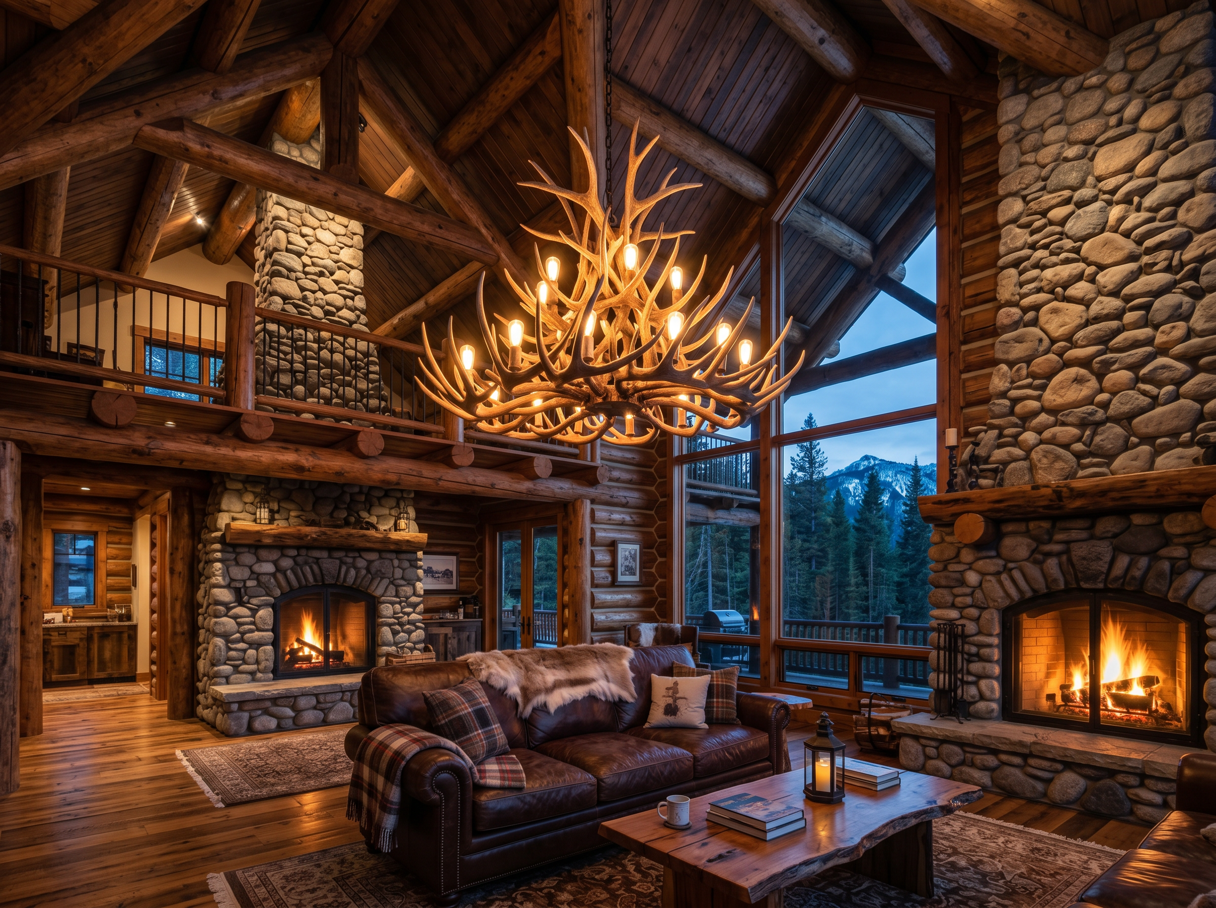 Wilderness Taxidermy Antler Chandelier 36"