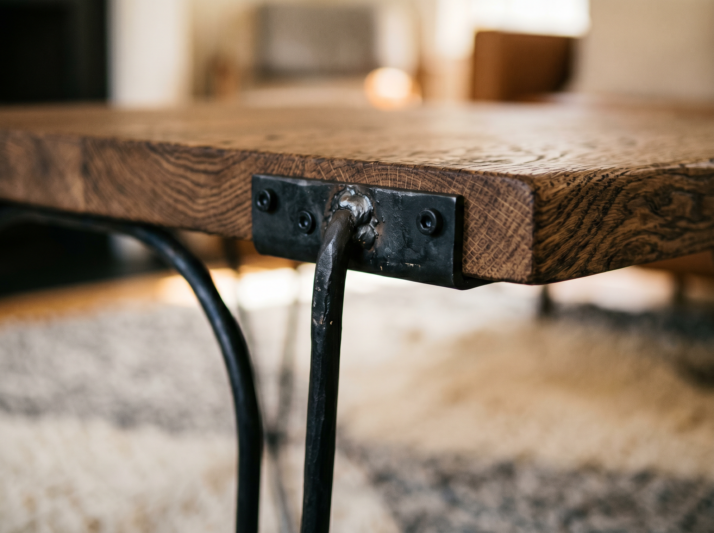 Highland Smoked Oak Coffee Table 54"